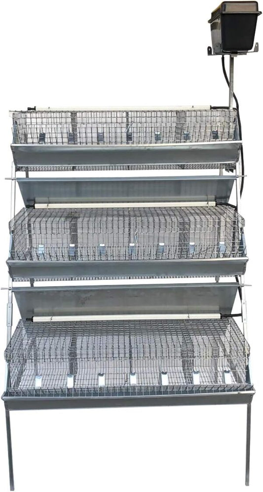 Gabbia B3-100 Plus 3 Piani a Piramide per Ingrasso Conigli