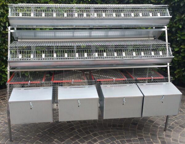 Gabbia Conigli GM4 Conigliera a 3 Piani Mista