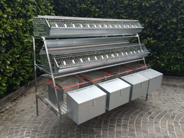 Gabbia Conigli GM4 Conigliera a 3 Piani Mista