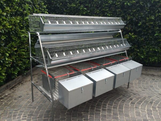 Gabbia Conigli GM4 Conigliera a 3 Piani Mista