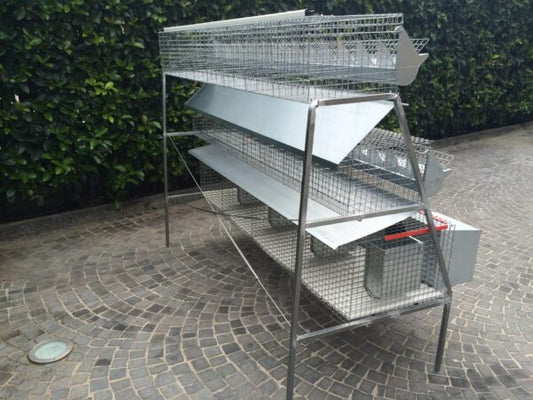 Gabbia Conigli GM4 Conigliera a 3 Piani Mista