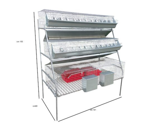 Gabbia Conigli Axel Conigliera a 3 Piani Mista
