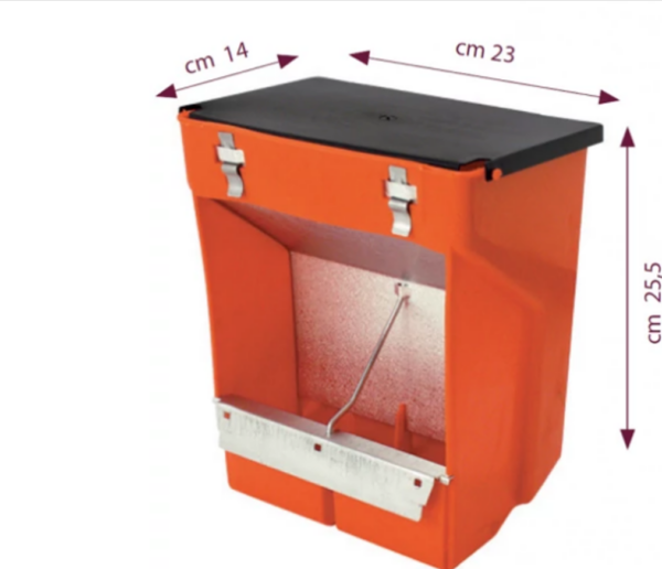 Mangiatoia Plastica Per Conigli 2 Scomparto