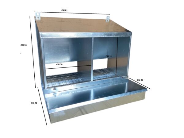 Nido Maxi Per Galline Ovaiole 2 Posti Raccolta Interna