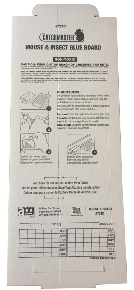 Trappola Adesiva per Topi ed Insetti Striscianti 72 Pezzi