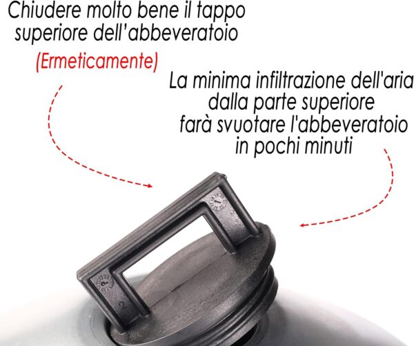 Abbeveratoio a serbatoio in lamiera zincata a livello costante tipo 30LT