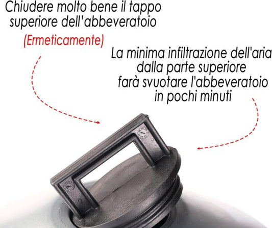 Abbeveratoio a serbatoio in lamiera zincata a livello costante tipo 30LT