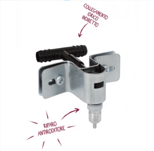 10 Abbeveratoi per conigli anti roditore con attacco a vite e innesto tee Ø 10/7