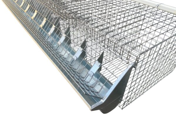 Gabbia Conigli Ingrasso 8 fori Con Sostegni