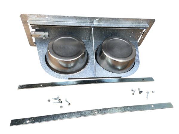 2 Ciotole Girevoli in Acciaio Inox Rotanti Universali