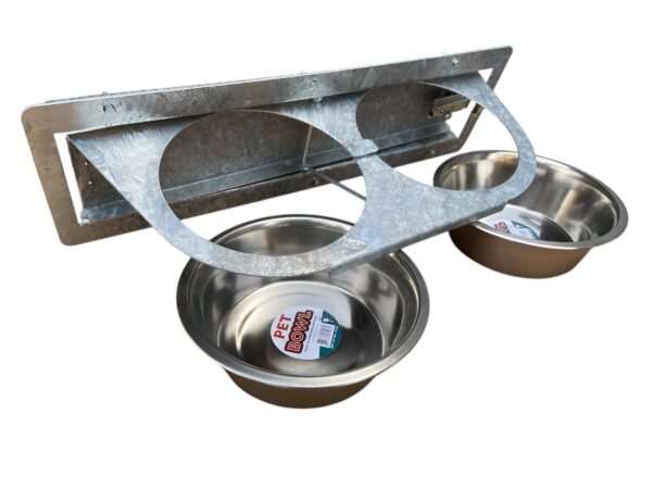 2 Ciotole Girevoli in Acciaio Inox Rotanti Universali