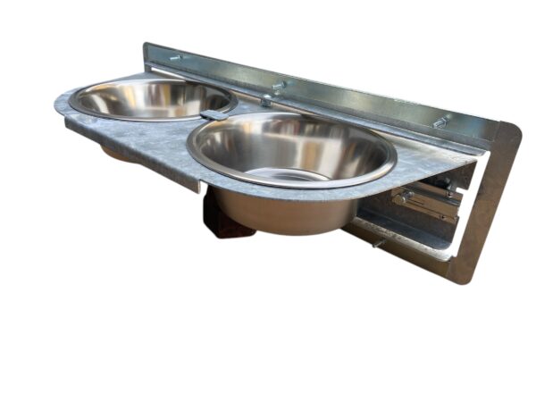 2 Ciotole Girevoli in Acciaio Inox Rotanti Universali