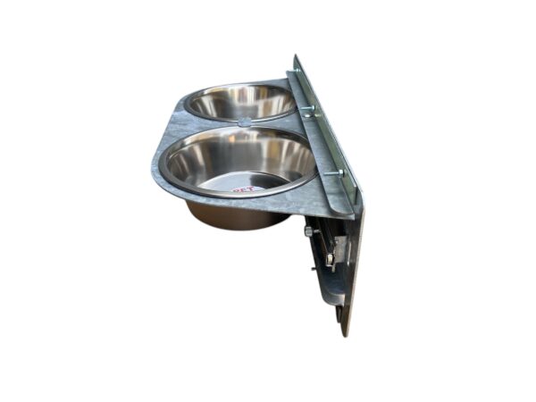 2 Ciotole Girevoli in Acciaio Inox Rotanti Universali