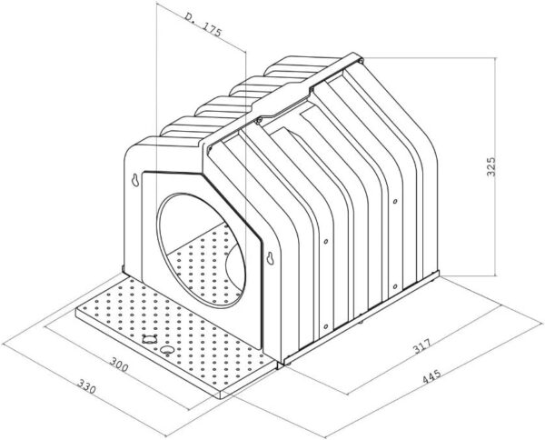 Colombaia Casetta 2 Fori in Plastica