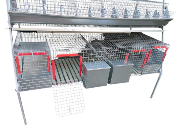 Gabbia Conigli GM2 Plus Conigliera a 3 Piani Mista