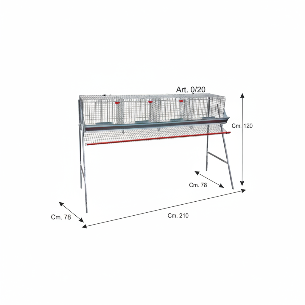 Gabbia Galline Piramide 1 Piano