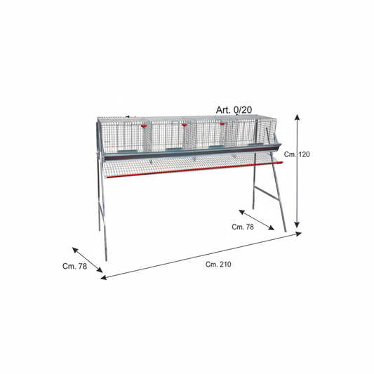 Gabbia Galline Piramide 1 Piano