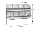 Gabbia Per Galline Ovaiole a Piramide 2 Piani