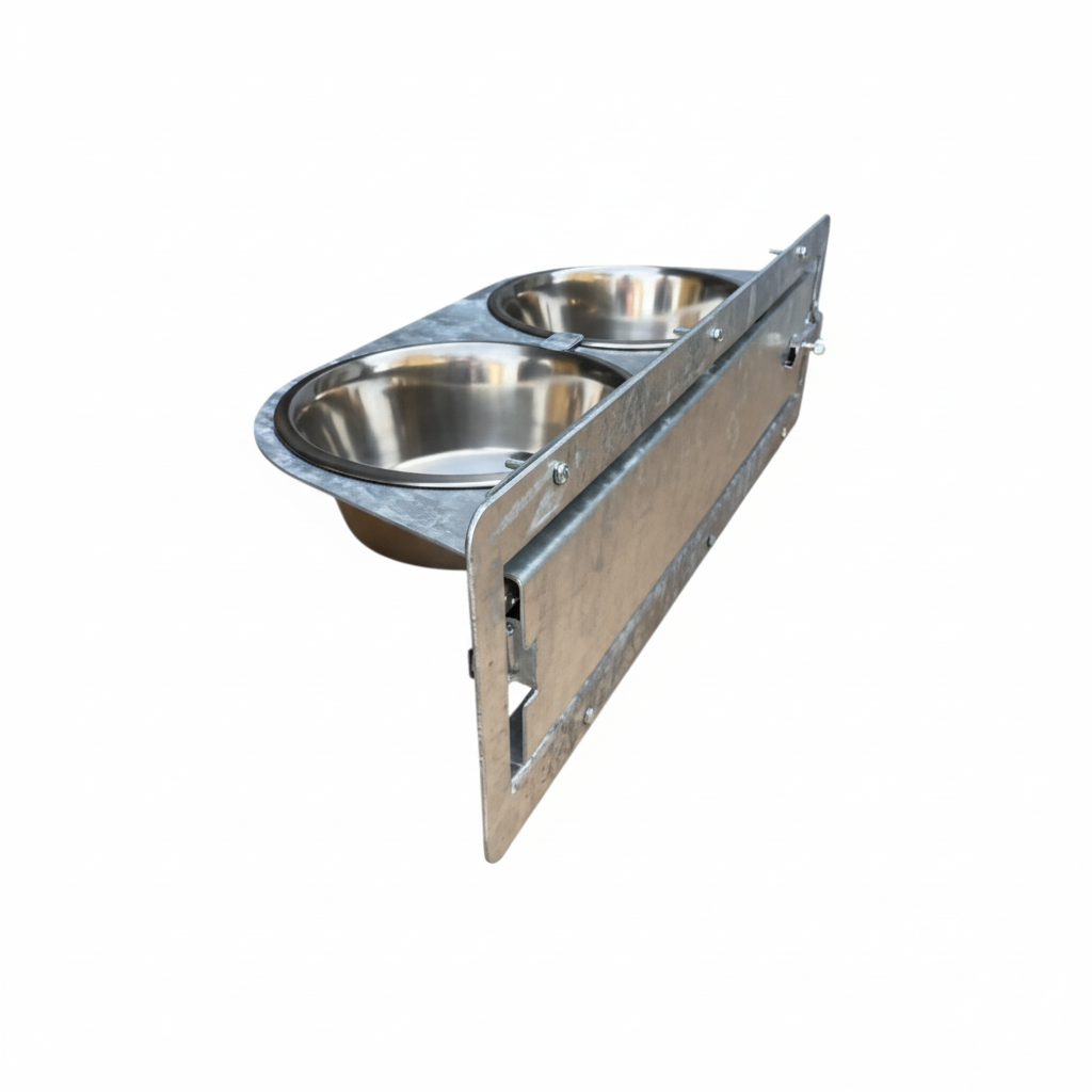 2 Ciotole Girevoli in Acciaio Inox Rotanti Universali