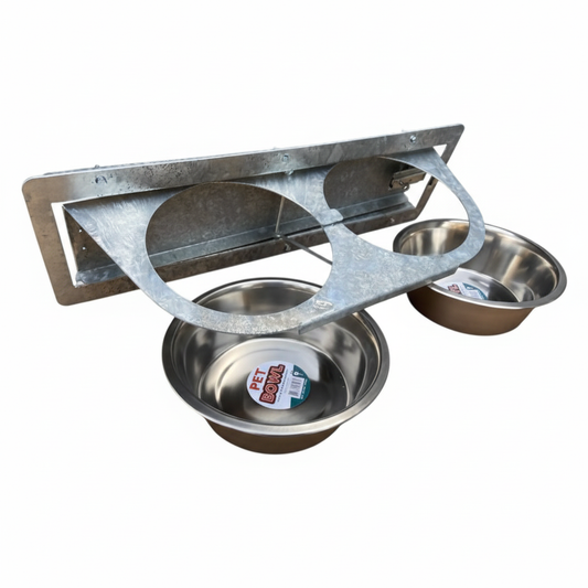 2 Ciotole Girevoli in Acciaio Inox Rotanti Universali