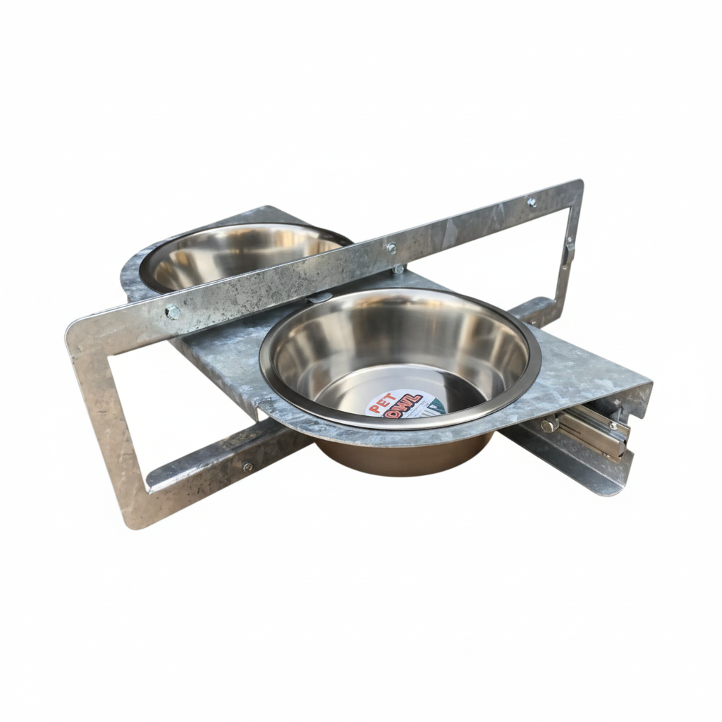 2 Ciotole Girevoli in Acciaio Inox Rotanti Universali