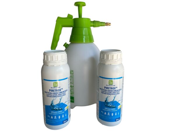 2 Insetticida Piretrox ml 500 con Piretro Naturale + Pompa 2lt