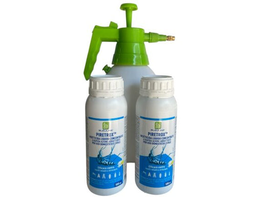 2 Insetticida Piretrox ml 500 con Piretro Naturale + Pompa 2lt
