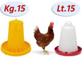 Kit Mangiatoia Kg 15 + Abbeveratoio Lt 15