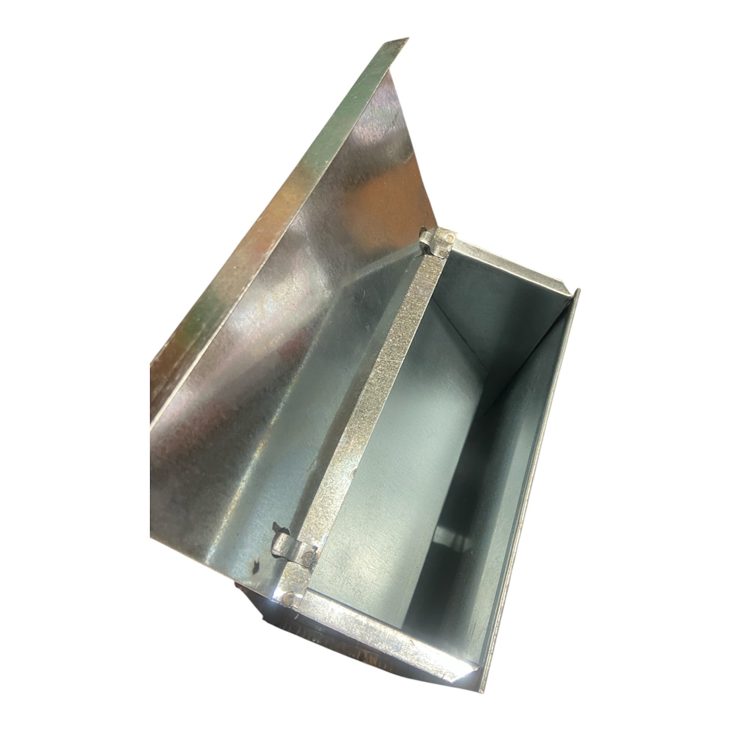 Mangiatoia x Conigli 2 scomparti con coperchio in lamiera zincata  cm 22x11x23 h