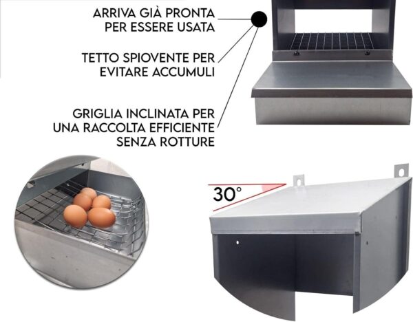 Nido 1 Posto per Galline Ovaiole Raccolta Uova Interna