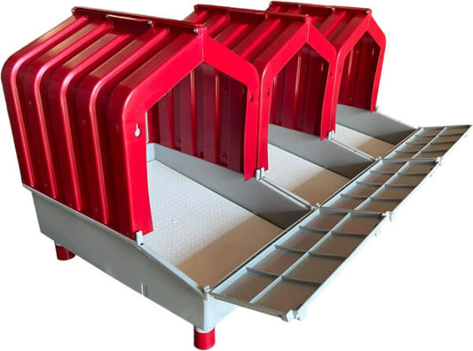 Nido in Plastica a 3 Posti per Galline Ovaiole