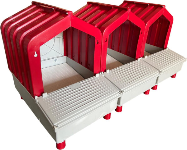 Nido in Plastica a 3 Posti per Galline Ovaiole