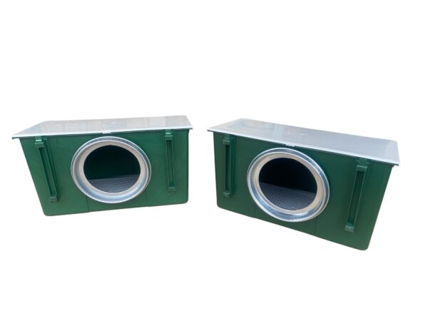 Nido per conigli fattrici in plastica kit da 2 pz