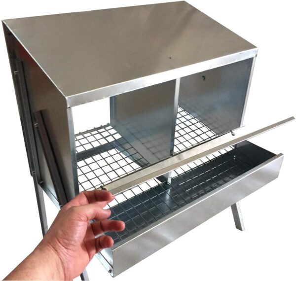 Nido 2 Posti per Galline Ovaiole con Gambe