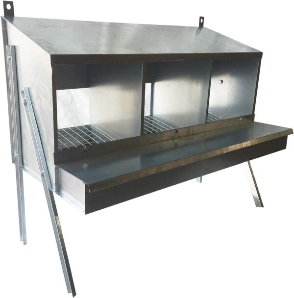 Nido 3 Posti per Galline Ovaiole con Gambe