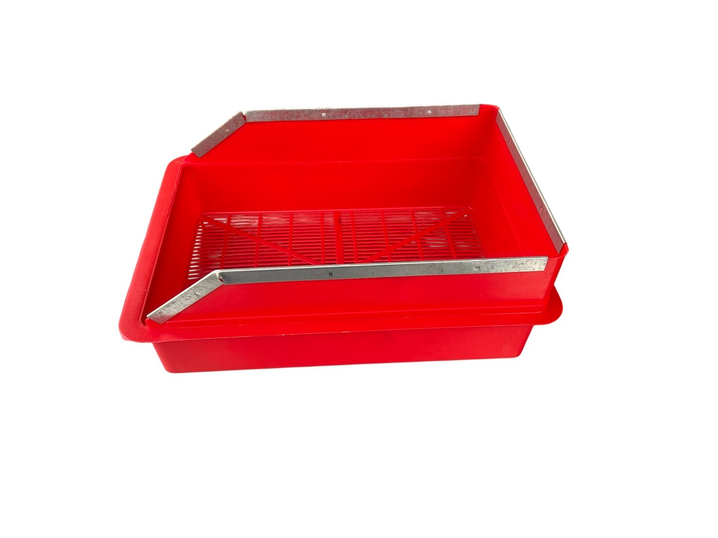 Nido interno per conigli in plastica con bordo in lamiera 2 pz