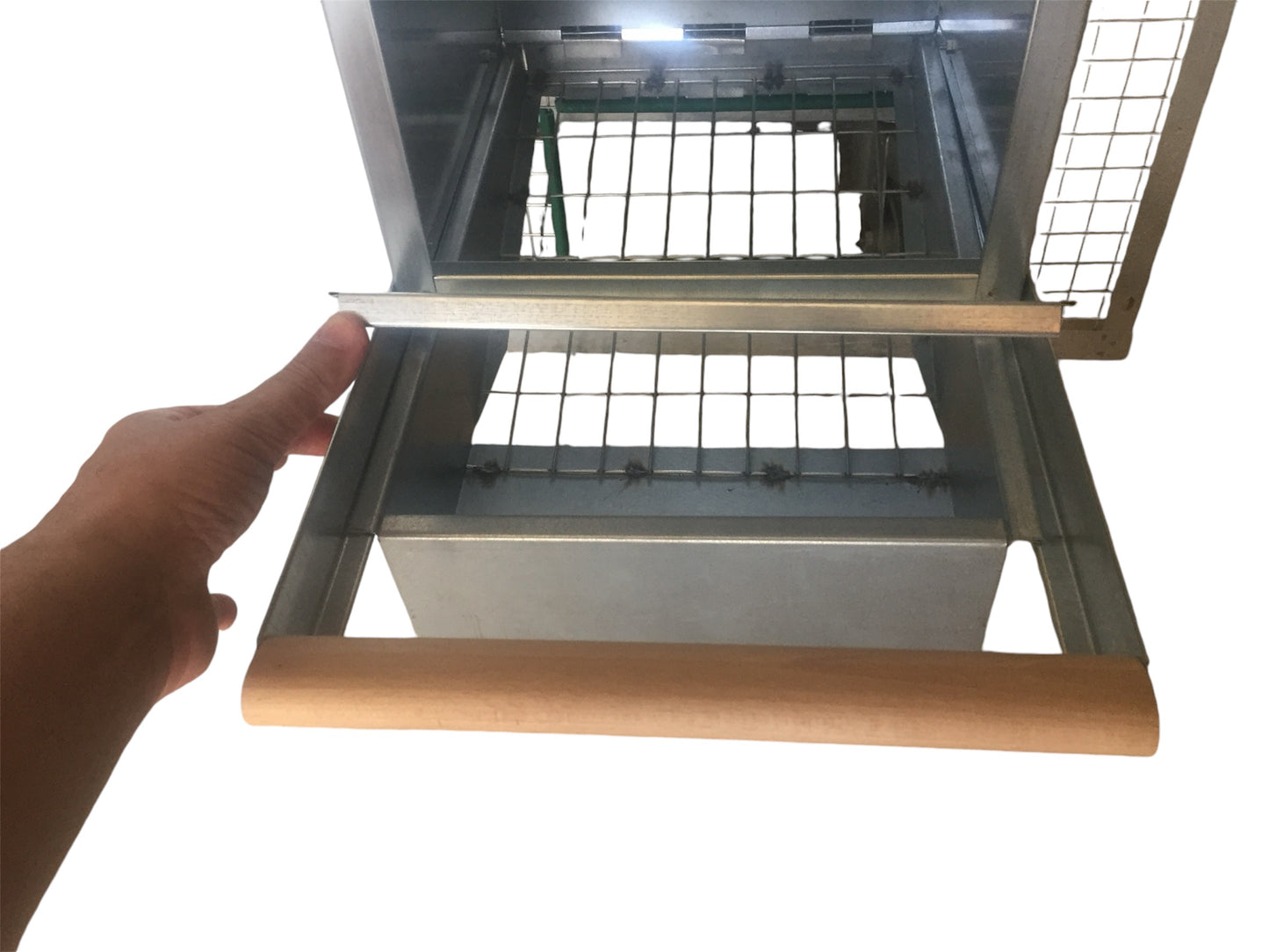 Nido a 1 Posto per Galline Ovaiole. Raccolta Uova dall'Interno e dall'Esterno del Pollaio