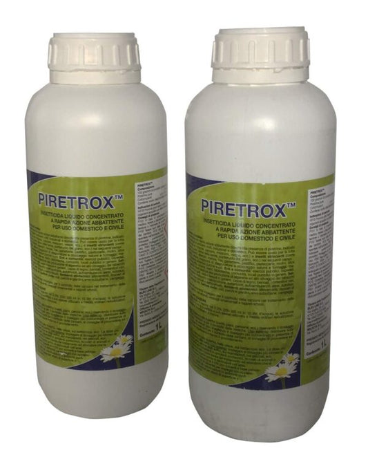 Insetticida Piretrox (2 bottiglie da 1Lt)Concentrato con Piretro Naturale