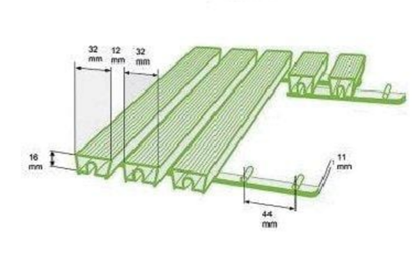 Posatoio per conigli anti piaghe in barre da cm 200