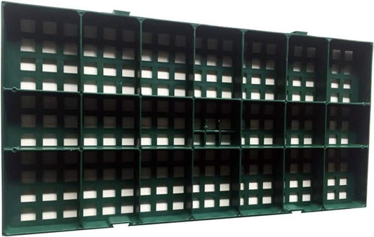 Posatoio di Plastica Verde per Conigli. Kit Composto da 8 Pezzi.