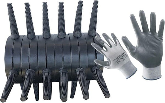 Rullo in ABS per Spennare Quaglie, Pernici ed Altri Piccoli Uccelli. Guanti NBR in Omaggio