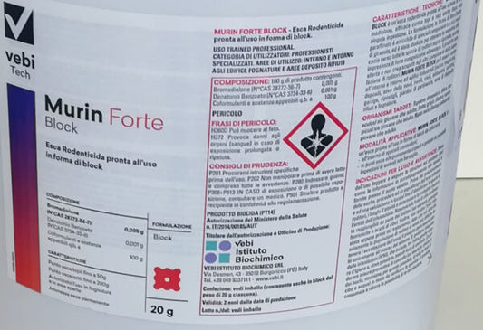 Esca Rodenticida Murin Forte Blocco kg 10